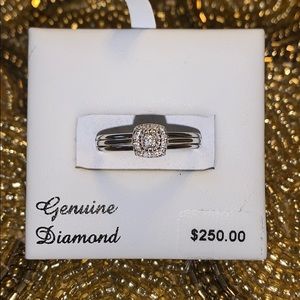 Sterling Silver Diamond Ring